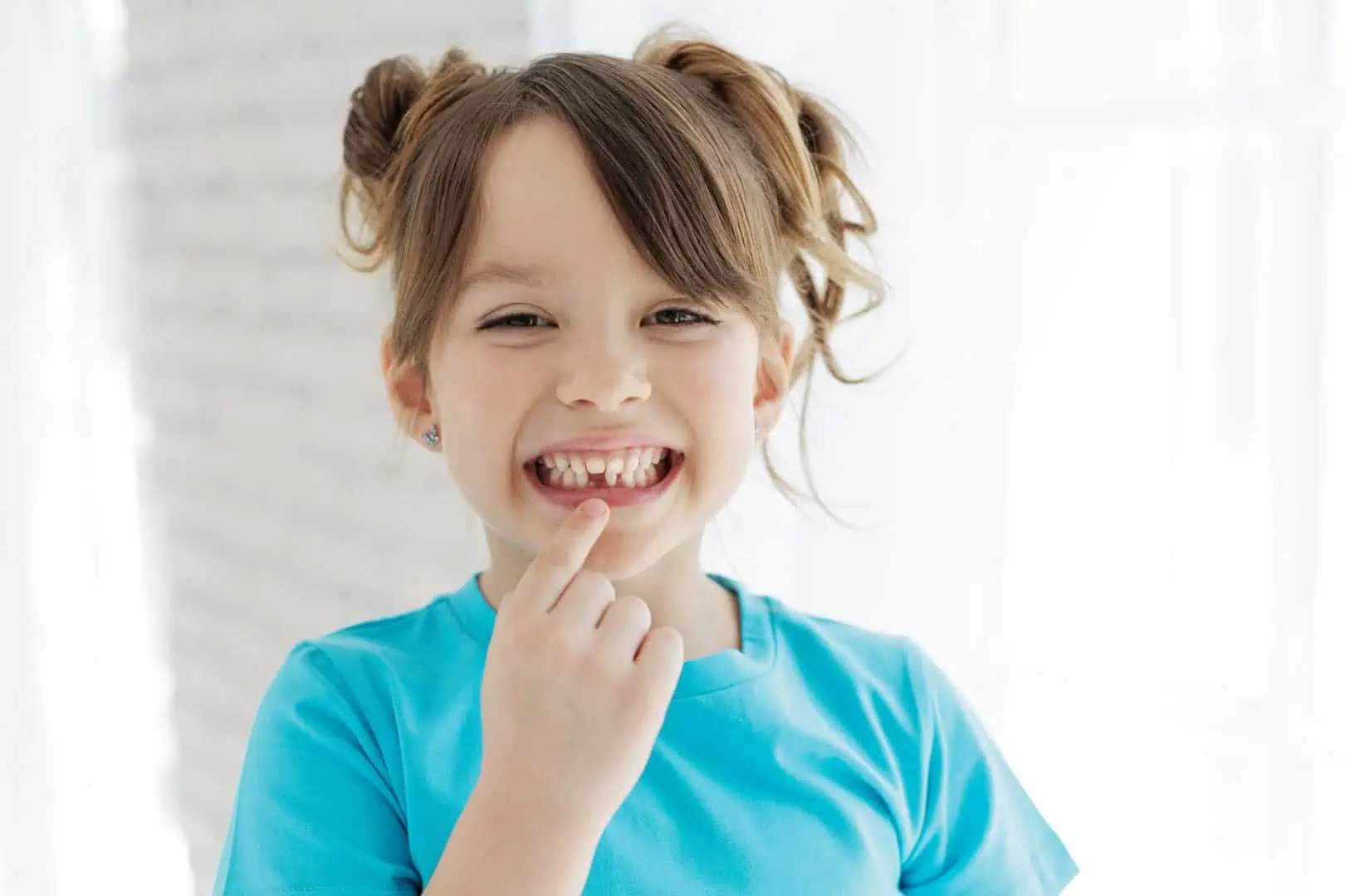 Happy child at a kid-friendly dental visit
